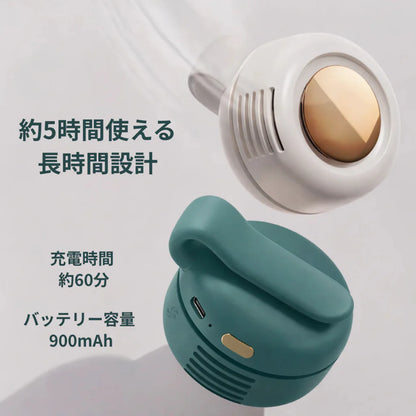 ❄️ 瞬間冷感ハンディファン｜USB充電式 ポータブルミニファン